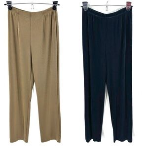 Chicos Travelers Pants LOT Womens Small Slinky Stretch Capsule Minimalist Comfy
